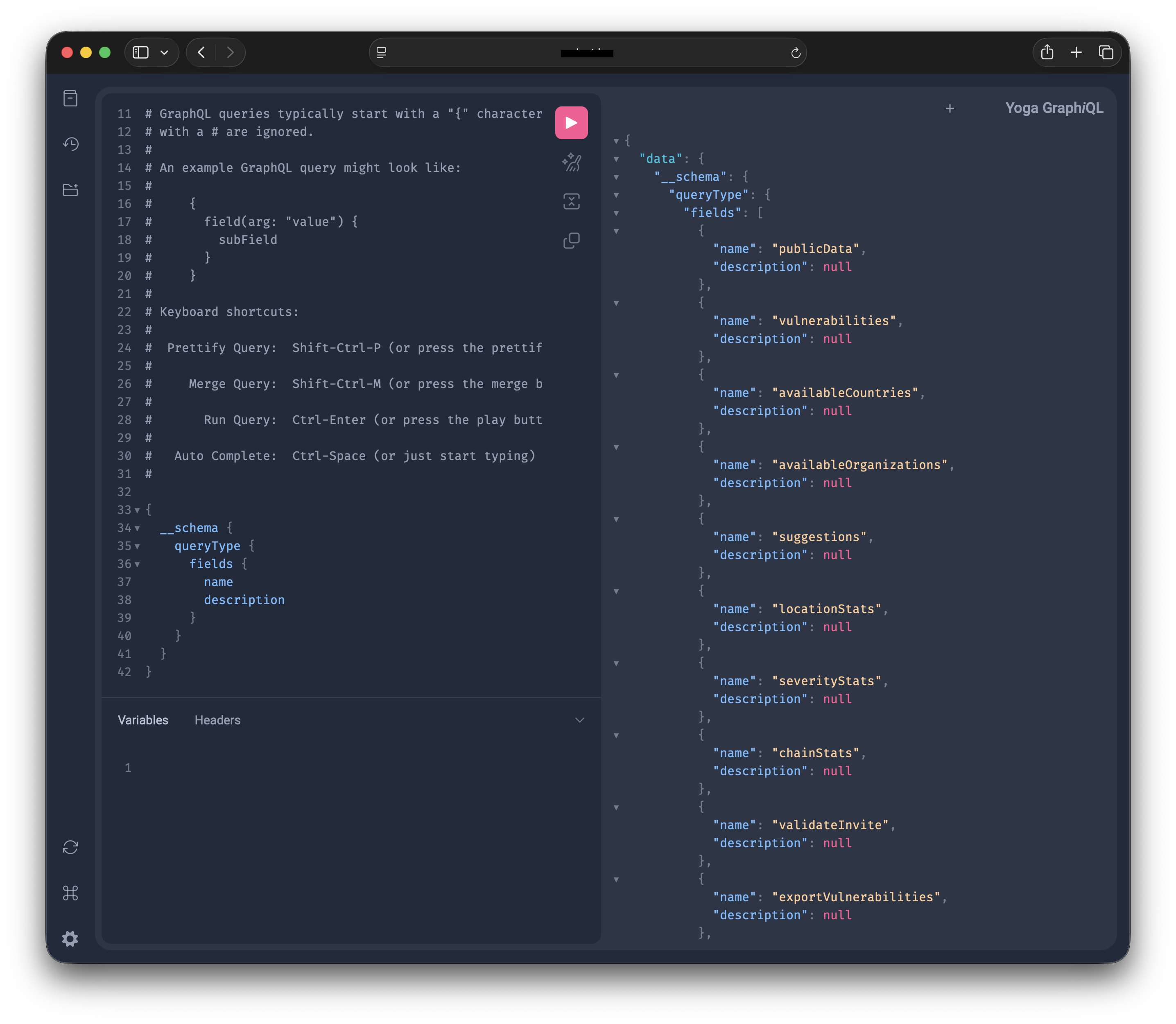GraphiQL interface live in production